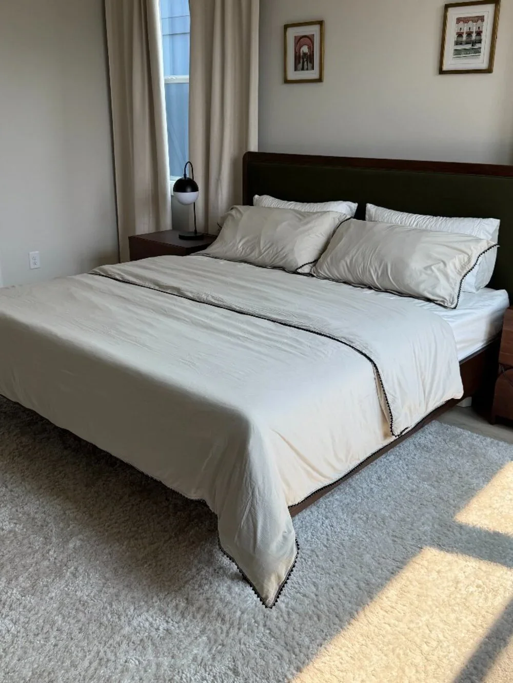 Hand Embroidered King Duvet + Shams